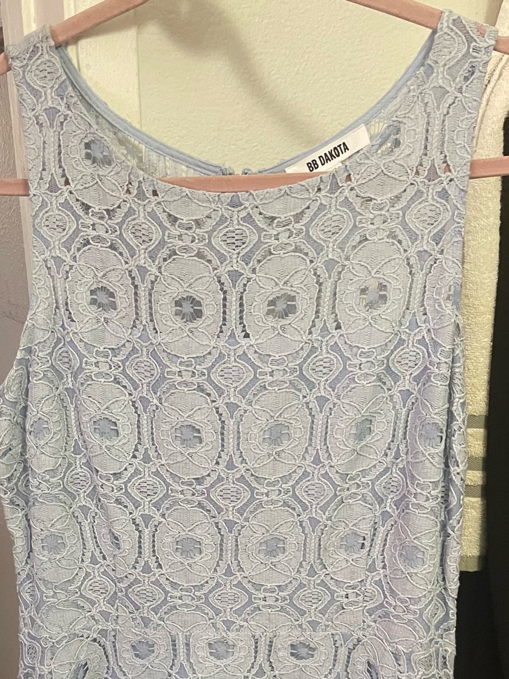 BB Dakota Light Blue Lace Dress